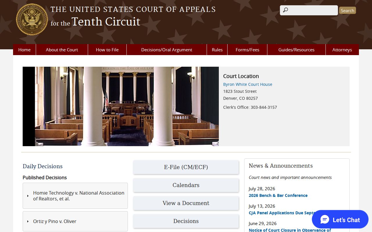 Kansas court system federal appeals through the Tenth Circuit