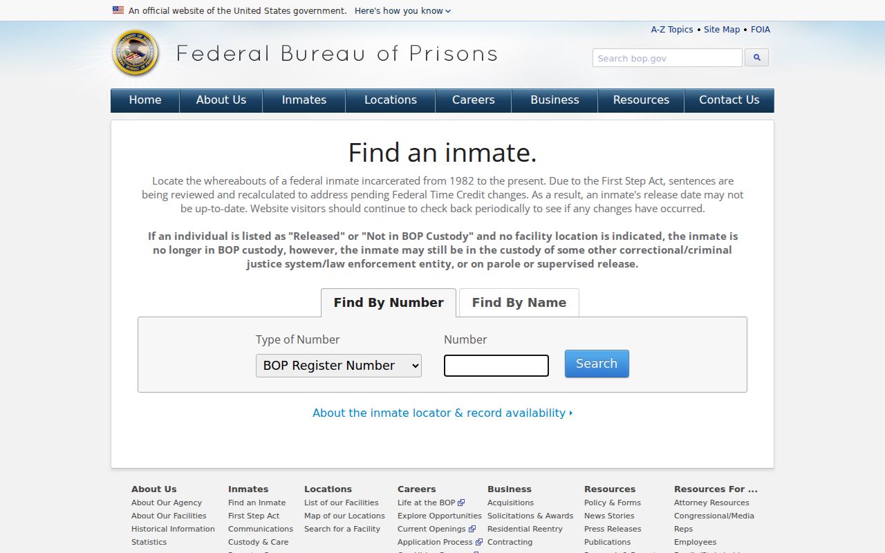 Kansas inmate records federal prison locator